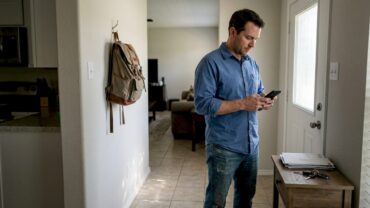Texan homeowner checking utility activation status