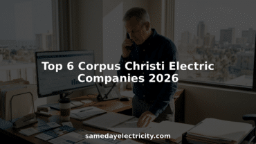 Man working at city electricity provider office